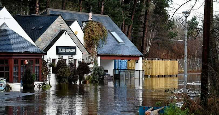 Under water - Old Bridge Inn